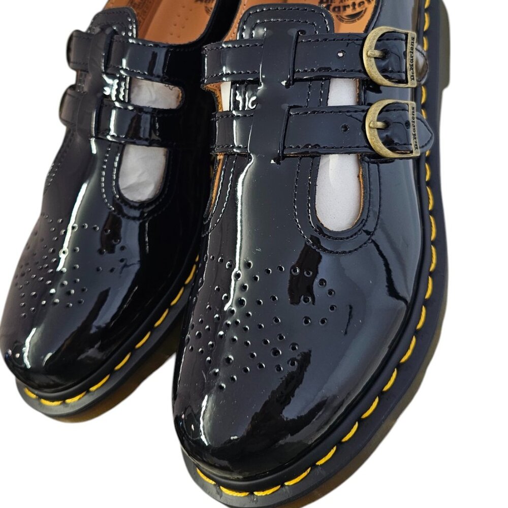 Dr. Martens Womens Classic Mary Jane Loafer, Black Patent Lamper, Leather Sz 10 - Picture 5 of 7